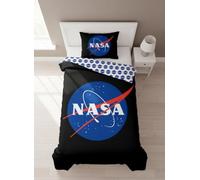 NASA Parure de Lit en Coton, Housse de Couette Réversible avec Taie d'oreiller - 100% Coton, 2 Pièces (140x200 cm + 63x63 cm), 1 Personne
