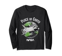 NASA Peace on Earth Vaisseau Spatial Blanc détresse Manche Longue