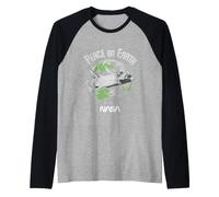 NASA Peace on Earth Vaisseau Spatial Blanc détresse Manche Raglan