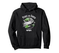 NASA Peace on Earth Vaisseau Spatial Blanc détresse Sweat à Capuche