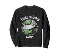 NASA Peace on Earth Vaisseau Spatial Blanc détresse Sweatshirt