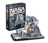 NASA Puzzle 3D Module Lunaire Eagle | Puzzle 3D Enfant Et Adulte | Maquette A Construire Adulte | Cadeau Garcon 8 Ans | 93 Pièces | Puzzles 3D
