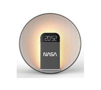 NASA Reveil SPC600 - Radio Reveil, Enceinte Bluetooth, Charge Sans Fil 15W Qi, Double Alarme, Lumiere Reveil, LED, Batterie Lithium, Haut-Parleur 5W