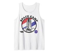 NASA Space Camp Red White and Blue '86 Badge Débardeur