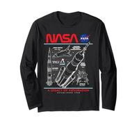 NASA Space Shuttle SLS Saturn V Apollo Lunar Schématique Manche Longue