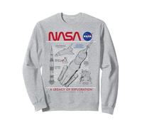 NASA Space Shuttle SLS Saturn V Apollo Lunar Schématique Sweatshirt