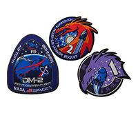NASA SpaceX Crew Dragon F9 DM-2 Mission Patch Morale Tactique Brodé à Coudre Décoratif