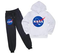 NASA Survêtement Garçons Filles Manches Longues Pull à Capuche et Pantalon de Jogging Printemps Automne Sweat Pantalon 2 Pièces Ensemble
