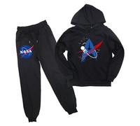 NASA Survêtement Garçons Filles Manches Longues Pull à Capuche et Pantalon de Jogging Printemps Automne Sweat Pantalon 2 Pièces Ensemble