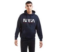 Nasa Sweat-Shirt à Capuche Insignia pour Homme, Bleu Marine, M UK