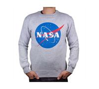 Sweat-shirt NASA - NASA Logo Grunge Gris chiné