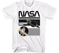 NASA T Shirt NASA Saturn Adult Short Sleeve T Shirts Outer Space Rocket Ship Graphic Tees Manches Courtes(X-Large)