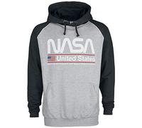 Nasa United States Sweat-Shirt à Capuche Gris foncé/Noir XL