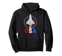 NASA USA Shuttle Red White and Blue Logo Space Science Sweat à Capuche