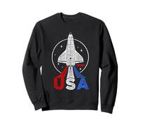 NASA USA Shuttle Red White and Blue Logo Space Science Sweatshirt