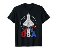 NASA USA Shuttle Red White and Blue Logo Space Science T-Shirt