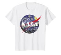 NASA Van Gogh Starry Night Style Logo T-Shirt, Enfant, Blanc, 12 Ans