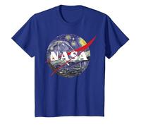 NASA Van Gogh Starry Night Style Logo T-Shirt, Enfant, Bleu Royal, 3 Ans