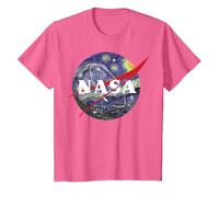 NASA Van Gogh Starry Night Style Logo T-Shirt, Enfant, Rose Chiné, 2 Ans