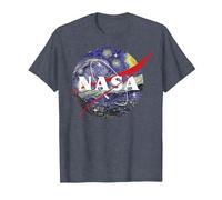 NASA Van Gogh Starry Night Style Logo T-Shirt, Homme, Bleu Chiné, 3XL