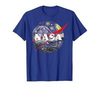 NASA Van Gogh Starry Night Style Logo T-Shirt, Homme, Bleu Royal, 3XL