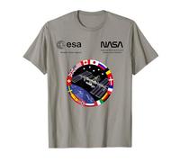 NASA Worm et ESA Logo ISS International Space Station T-Shirt