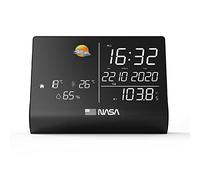 Nasa WSP1300 - Station Météo, Enceinte Bluetooth, Ecran LCD 6.4, Fonction Horloge/Calendrier/Radio FM, Livrée avec Adaptateur Secteur - Noir