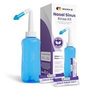 Nasal Rinse Kit - 500ml Neti Pot Bottle + Saline Packets - Sinus Rinse System for Adults & Kids - Natural, Drug-Free, PH Balanced Nasal Wash for Allergy & Cold Relief (500 ml + 20 salt)