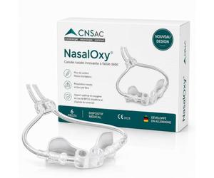 NasalOxy® - Lunettes nasales innovantes à faible débit | Plus de confort & d’efficacité | BPCO & asthme | Respiration double & apport optimal en oxygène | 6 pce - Pack économique 6 mois