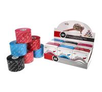 Nasara Original Bande Kinésiologique, Boîte de 6 Tapes, Mélange avec Rouge