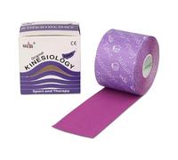 Nasara Original Tape de Kinésiologie pour le sport et la médecine, rouleau de 5cm x 5m, violet
