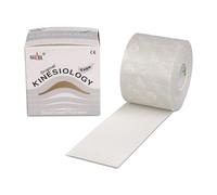 Nasara Original Tape de Kinésiologie pour le sport et la médecine, rouleau de 5cm x 5m, blanc
