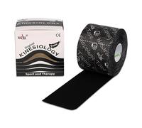 Nasara Original Tape de Kinésiologie pour le sport et la médecine, rouleau de 5 x 5 m, noir