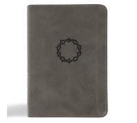 NASB Large Print Compact Reference Bible, Charcoal Leathertouch