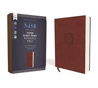 NASB, Super Giant Print Reference Bible (Font Size: 16.5-point), Leathersoft, Brown, Red Letter, 1995 Text, Comfort Print