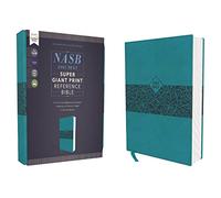 NASB, Super Giant Print Reference Bible (Font Size: 16.5-point), Leathersoft, Teal, Red Letter, 1995 Text, Comfort Print
