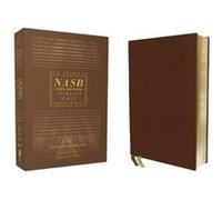 NASB Thinline Bible Genuine Leather Buffalo Brown Red Letter 1995 Text Comfort Print by Zondervan Zondervan (Auteur)