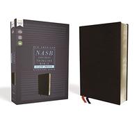 NASB, Thinline Bible, Giant Print, Bonded Leather, Black, Red Letter, 1995 Text, Comfort Print