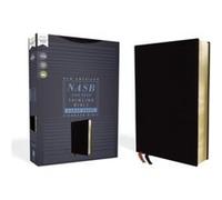 NASB Thinline Bible Large Print Bonded Leather Black Red Letter 1995 Text Comfort Print - Zondervan - Zondervan - Livre en Anglais - Leather fine binding ZondervanZondervan (Auteur)