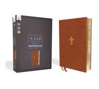 NASB Thinline Bible Large Print Leathersoft Brown Red Letter 1995 Text Comfort Print by Zondervan Zondervan (Auteur)