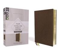 NASB Thinline Bible Large Print Passaggio Setting Leathersoft Brown Red Letter 1995 Text Comfort Print by Zondervan Zondervan (Auteur)
