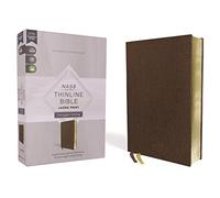 NASB Thinline Bible Large Print Passaggio Setting Leathersoft Brown Red Letter 1995 Text Comfort Print by Zondervan Zondervan (Auteur)