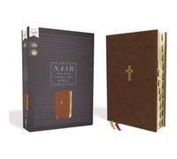 NASB Thinline Bible Leathersoft Brown Red Letter 1995 Text Thumb Indexed Comfort Print by Zondervan Zondervan (Auteur)