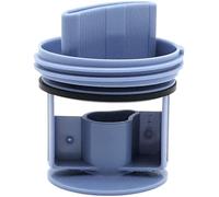 NaschLager Filtre à peluches 00647920 - Compatible avec machine à laver Bosch, Siemens, Constructa, Neff, sèche-linge - Pièce de rechange - Filtre filtrant - Pompe de vidange Ø 64 mm - Bleu - Avec