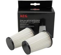 NaschLager Lot de 2 filtres intérieurs AEF150 compatibles avec les aspirateurs AEG CX7/CX7-2 X Flexibility - Filtre pré-moteur pour poussière fine, noir/blanc, raccord à baïonnette, changement facile