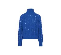nascita Pull-over bleu / blanc perle, Taille M-L