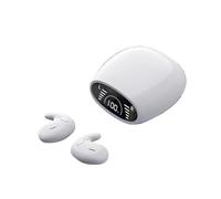 NASDGAKF Casque Gaming Écouteurs De Sommeil Invisibles TWS Bluetooth Écouteurs Cachés IPX7 Casque De Sport Antibruit Étanche Casque Conduction Osseuse(White)