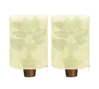 Naseom Housses de Protection pour Plantes, 2Pcs Housse D'hivernage, Réutilisable Voile Hivernage Plante avec Cordon de Serrage pour Plante Palmiers Olivier Jardin d'oiseaux et d'Insectes (80 * 100cm)