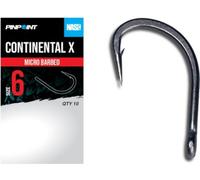 Nash Continental X Barbed Carp Hooks R. 4