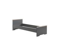 NASH DARK - Lit 90x200cm Anthracite et Bois -